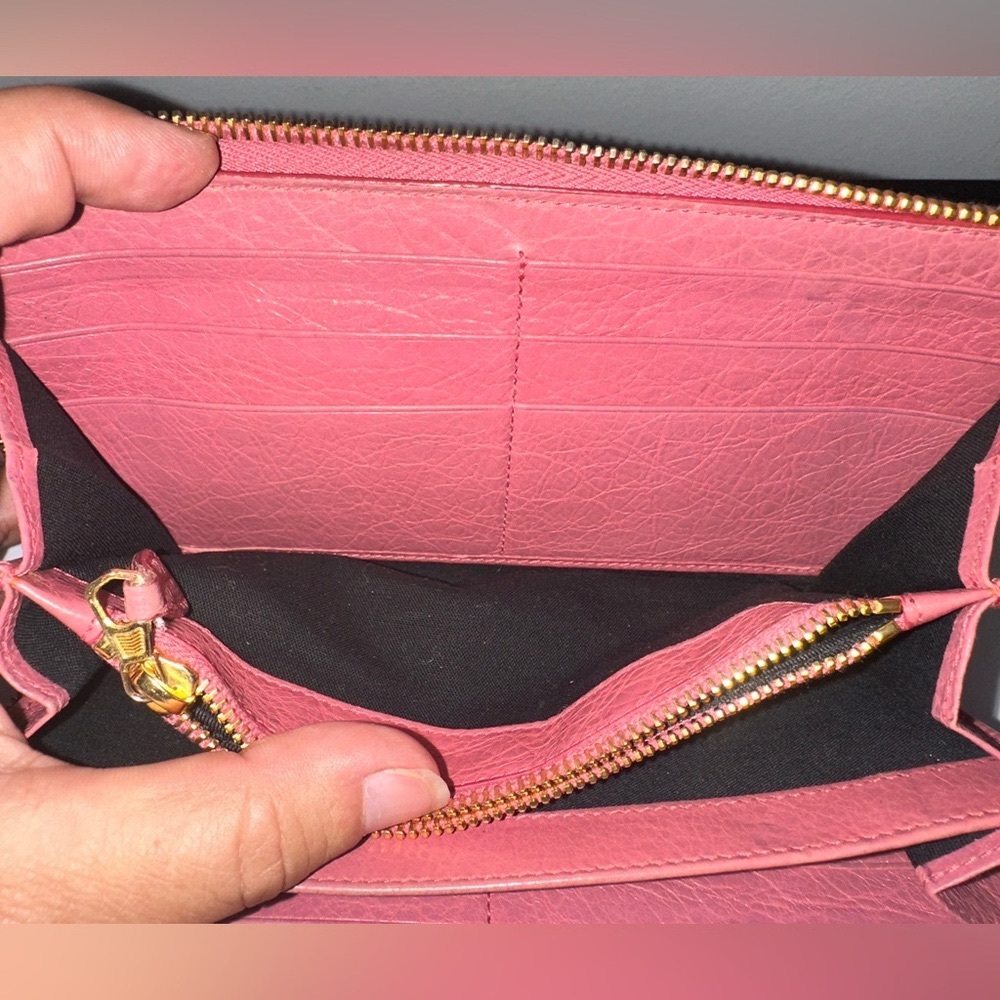 Balenciaga Long Zip Around Wallet - Pink/Coral - Authentic - Picture 11 of 16